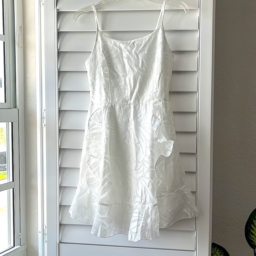 White spaghetti strap A line summer dress by Olivia Mark USA